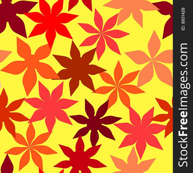 Vector. Seamless floral background with hot colors. See more floral background inside of my portfolio. Vector. Seamless floral background with hot colors. See more floral background inside of my portfolio.