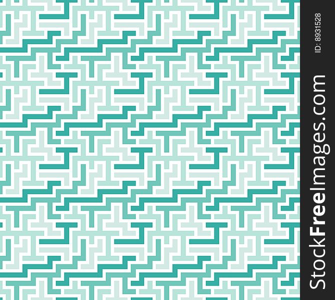 Blue 3d tiles. Seamless vector pattern. Blue 3d tiles. Seamless vector pattern