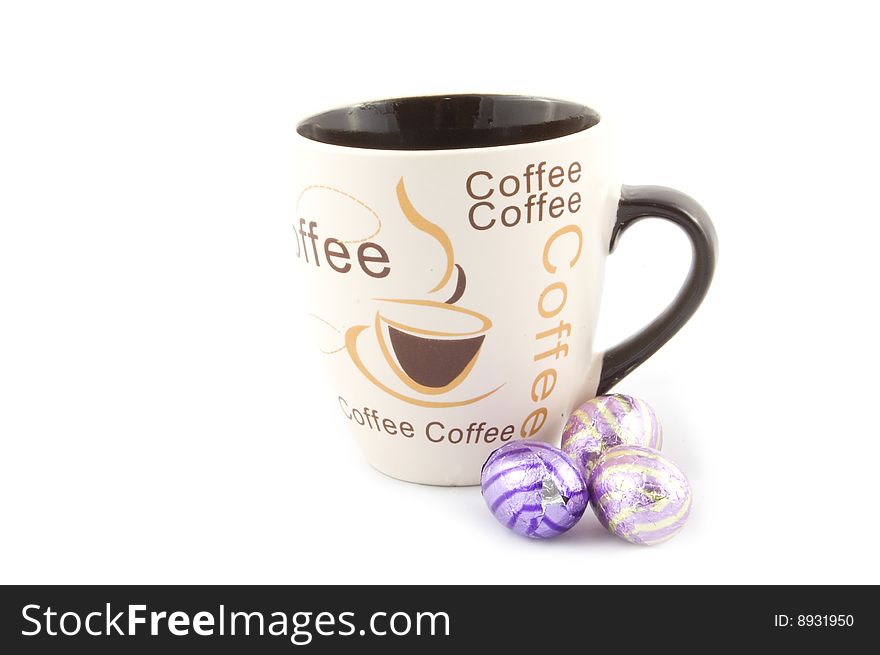 Cup With Text Coffee And Chocolate Eastern Eggs