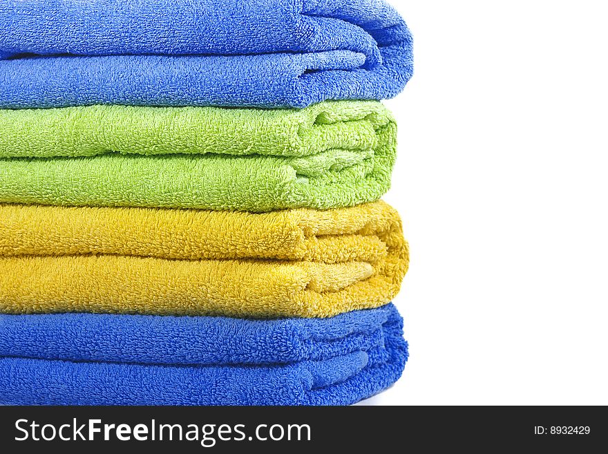 Colorful bath towels