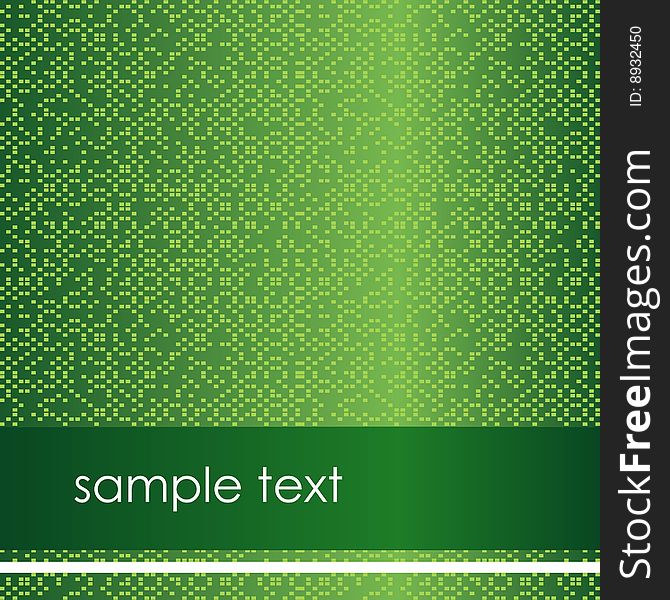 Vector green banner with sample text. Vector green banner with sample text