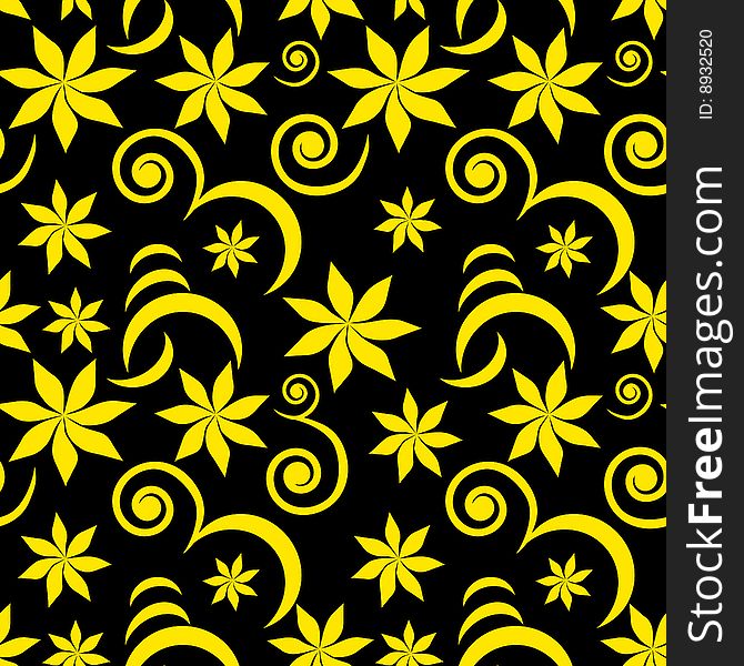 Vector. Seamless floral background with golden colors. See more floral background inside of my portfolio. Vector. Seamless floral background with golden colors. See more floral background inside of my portfolio.