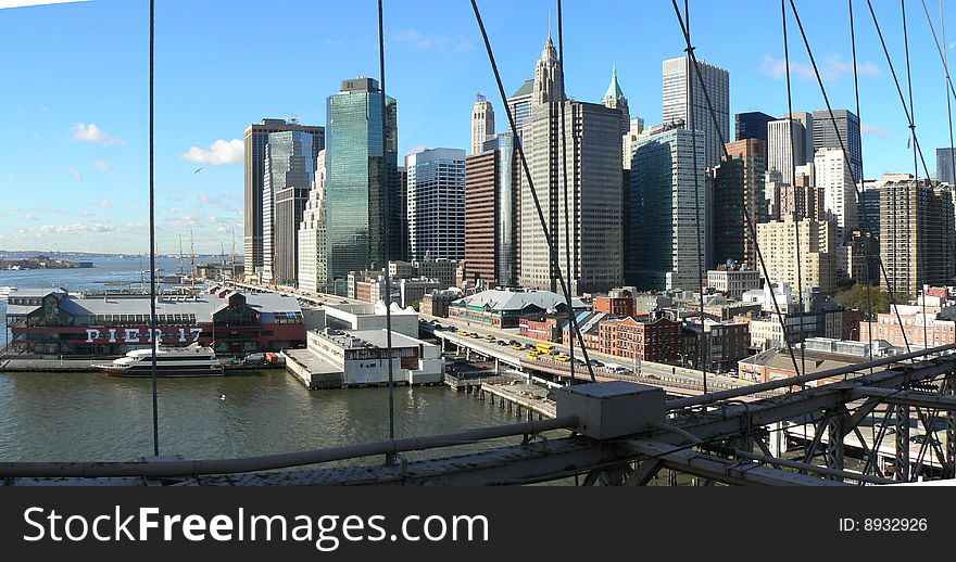 Buildings and bridges from Manhattan NYC