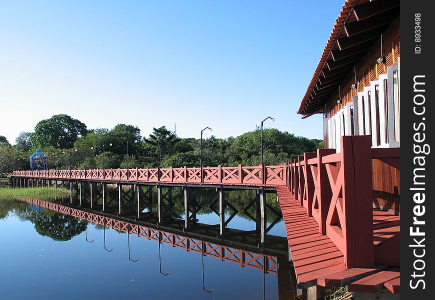 House and bridge - Amazonia - Brazil