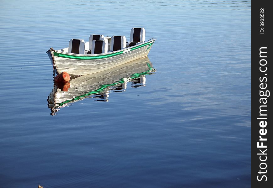 Small boat with aluminum used for tours in the Amazon River - Brazil. Small boat with aluminum used for tours in the Amazon River - Brazil