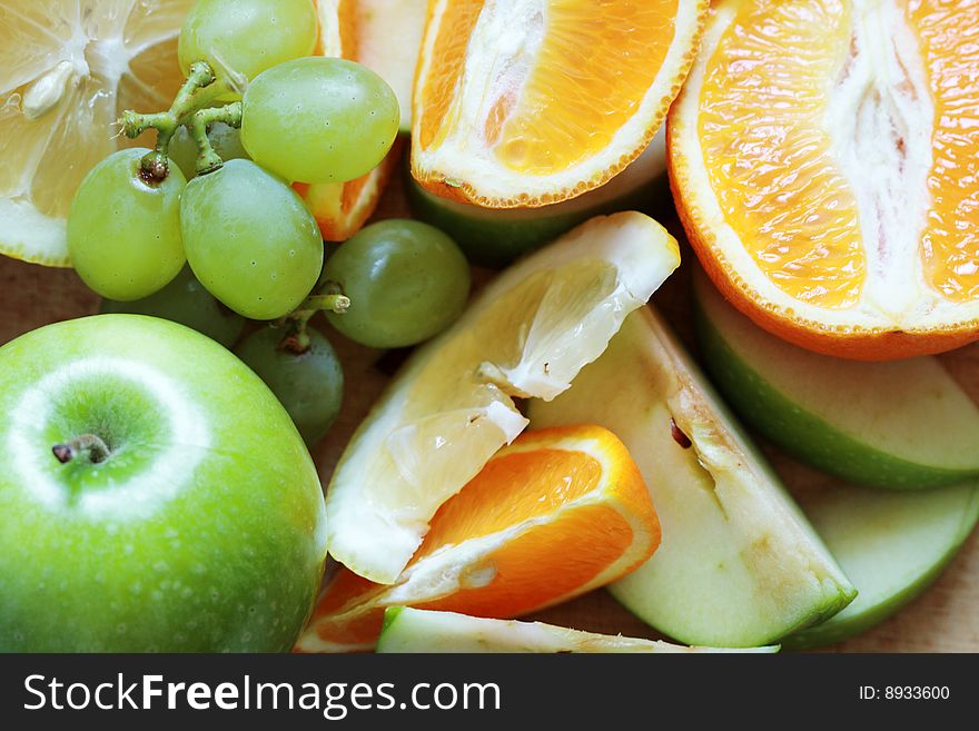 Close-up of  various fruits as background. Close-up of  various fruits as background