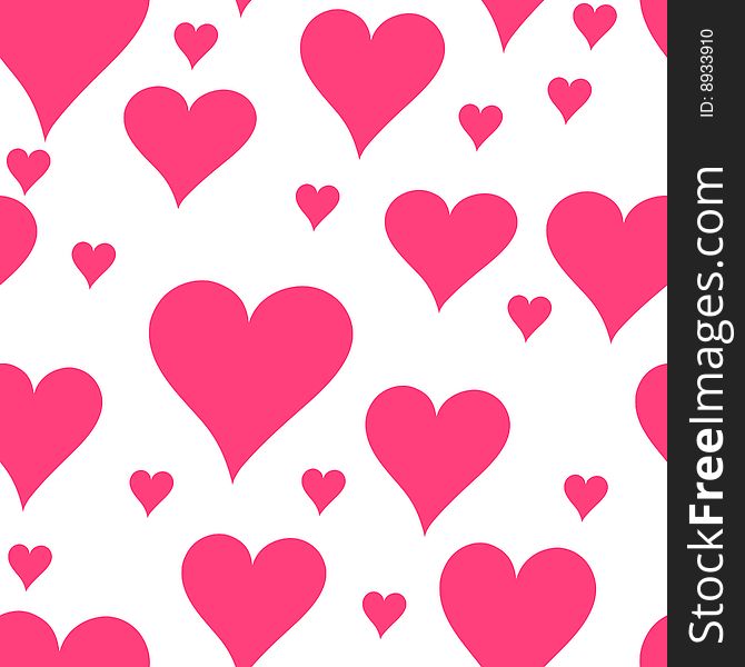 Seamlessly vector wallpaper valentine with hearts. Seamlessly vector wallpaper valentine with hearts