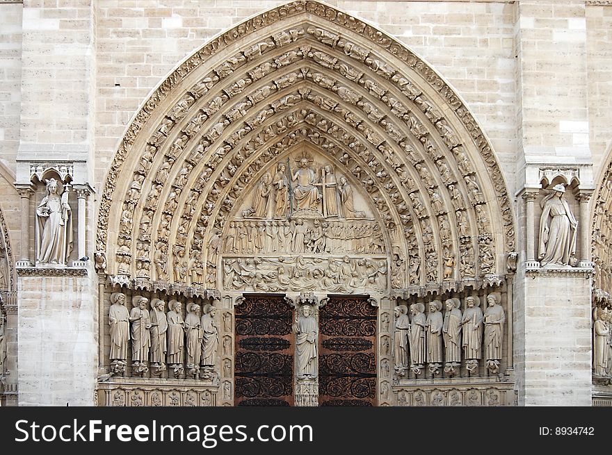 Facade Of Notre Dame Cathedral