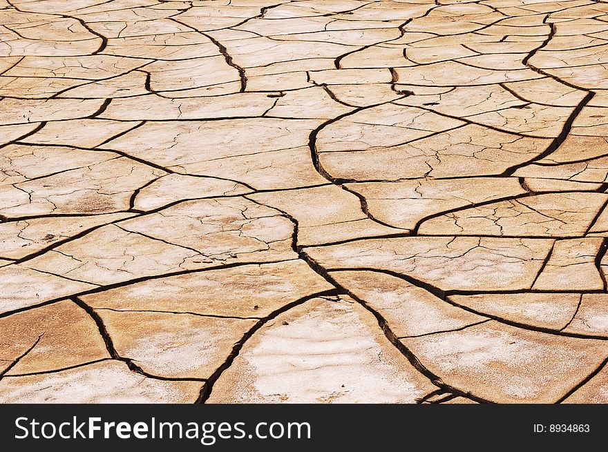 Dry soil background with crack