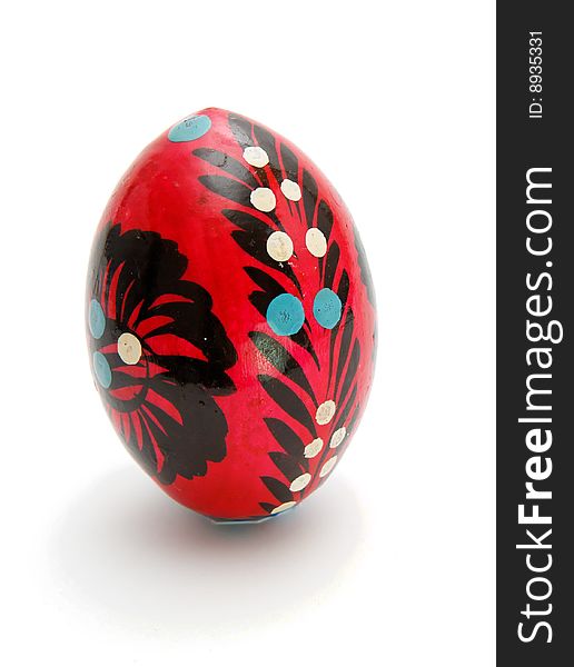 Russian Easter egg on white background. Russian Easter egg on white background