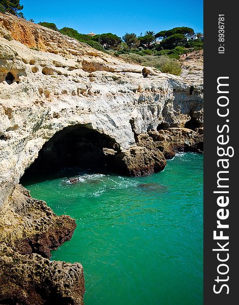 A cave and cliff from Alrgarve, Portugal. A cave and cliff from Alrgarve, Portugal