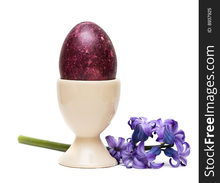 Easter egg with spring flowers. Easter egg with spring flowers