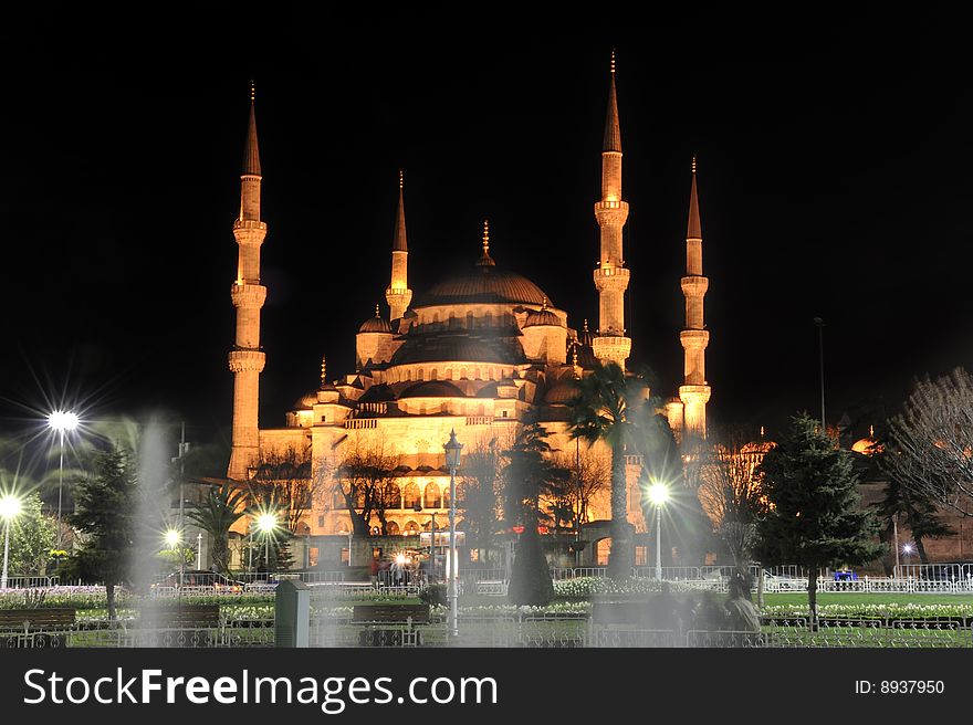 Blue Mosque by night, Istanbul, Turkey. Blue Mosque by night, Istanbul, Turkey