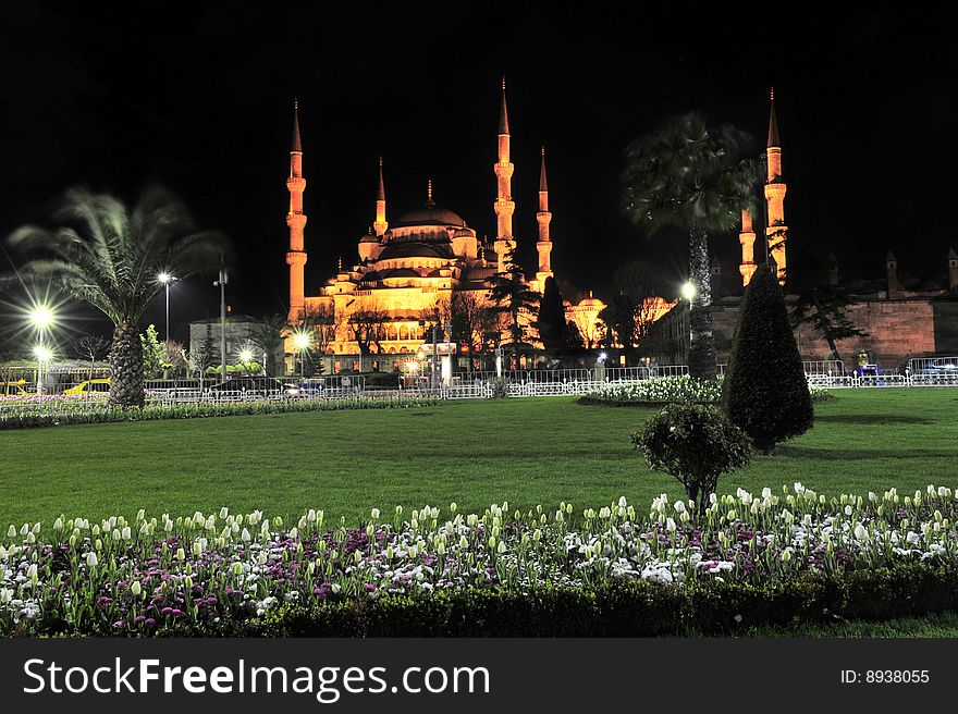 Blue Mosque by night, Istanbul, Turkey. Blue Mosque by night, Istanbul, Turkey