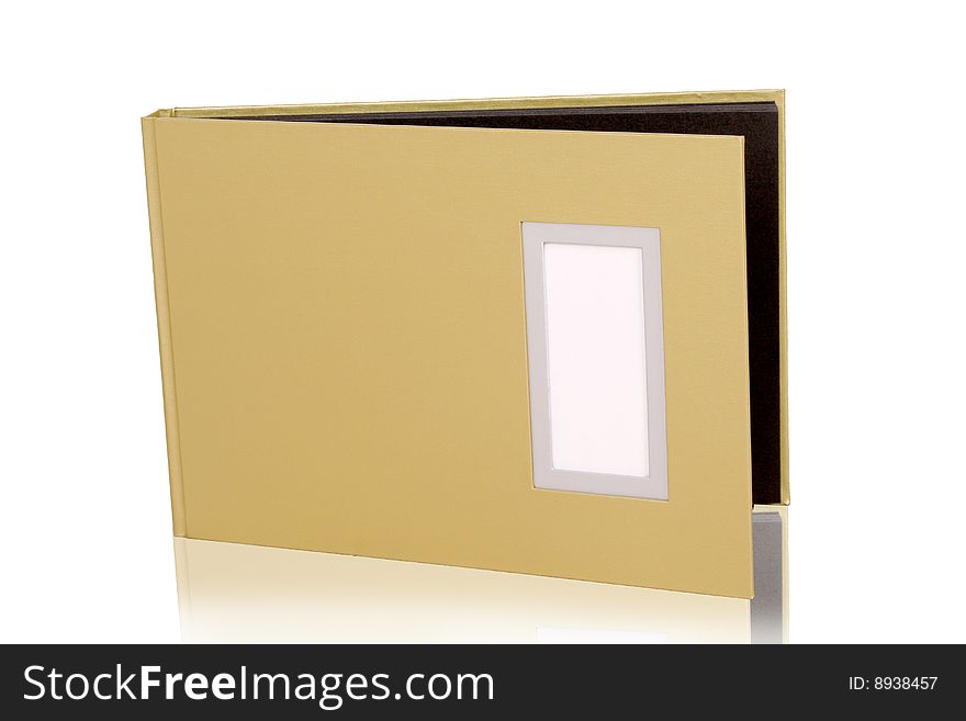 Brown photo album isolated on a white background. Brown photo album isolated on a white background