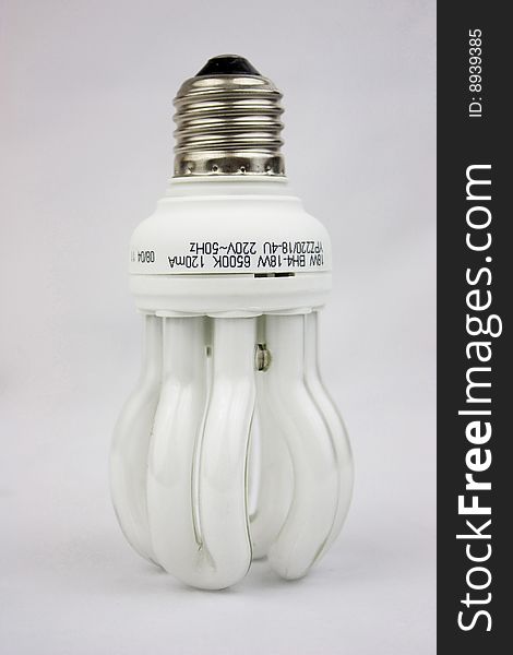 An energy-saving lamps on white background