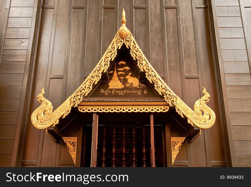 Decoration Of Window In Traditional Thai Style