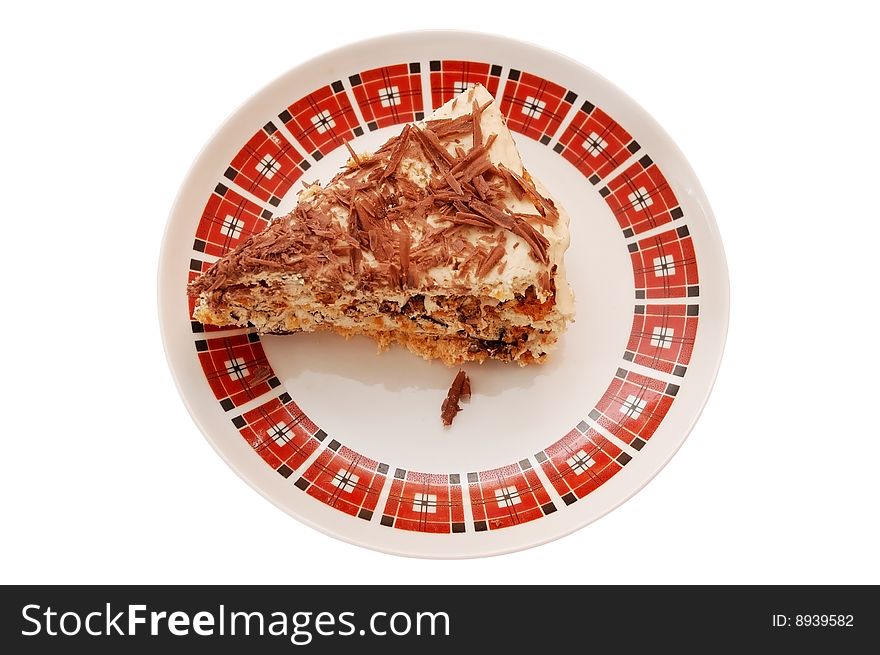 Slice of cake on a plate