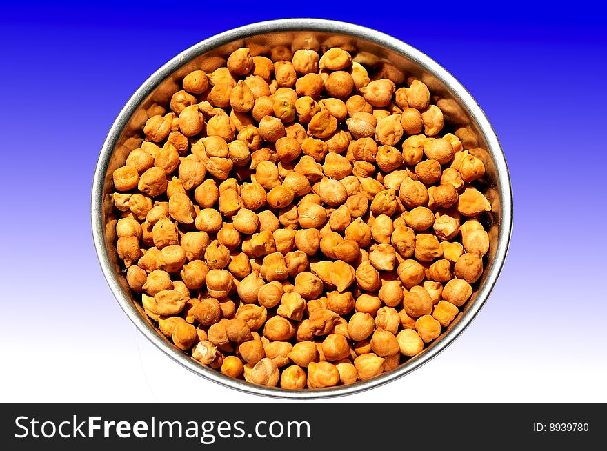 Black grams isolated on colored background.