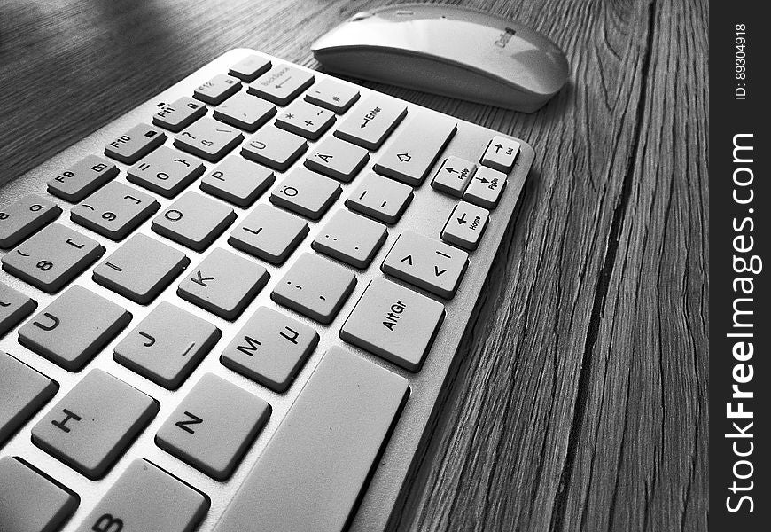 Gray Keyboard and Mouse
