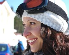 Female Skier Stock Image