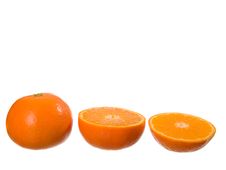 Slice Orange Isolated On A White Stock Photo
