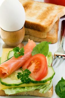 Toasts With Salmon. Stock Photography Toasts With Salmon. Stock Photography