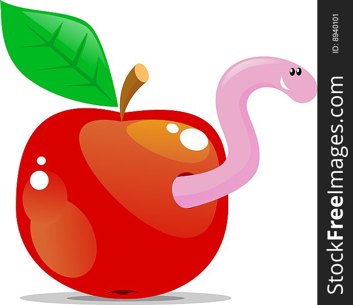 Apple With Worm