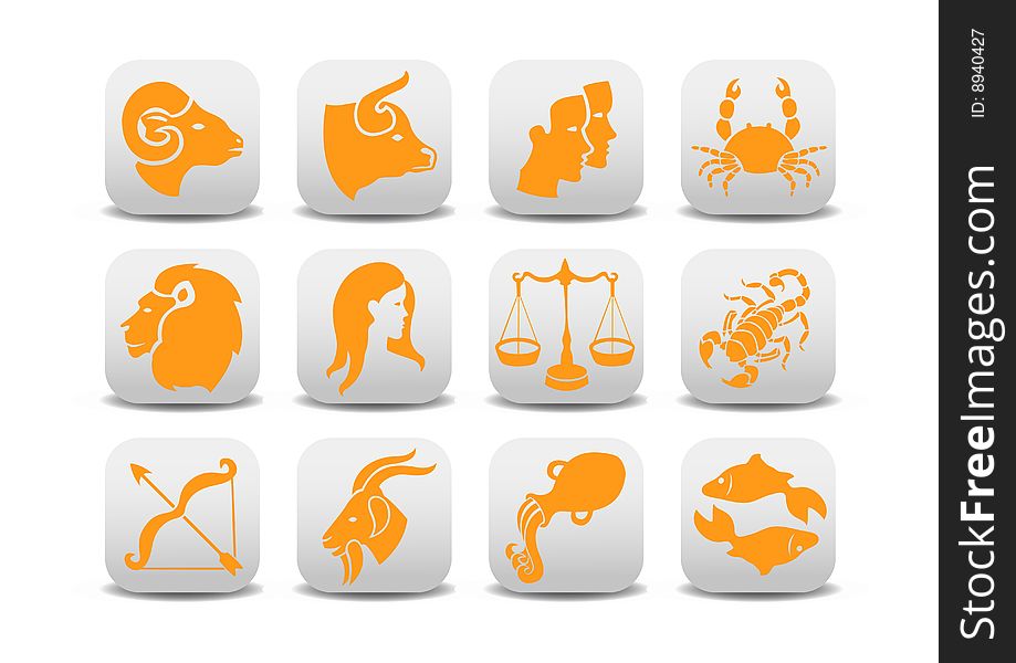 Vector illustration of zodiac icons .You can use it for your website, application or presentation