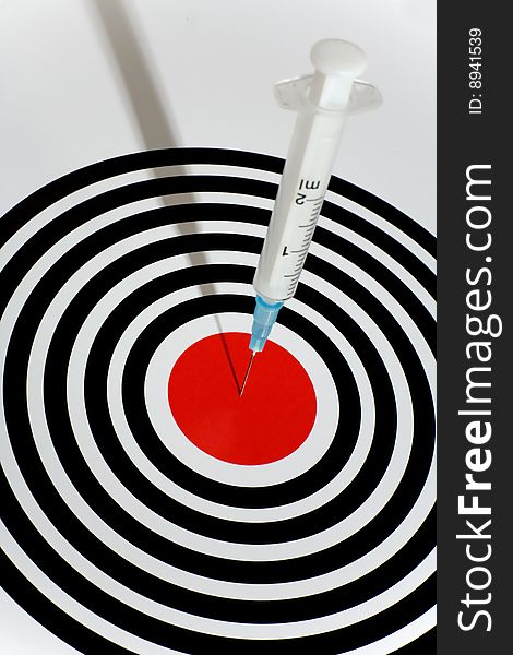 Syringe In A Dartboard