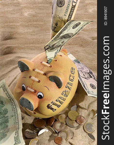 Piggy Bank - Financial Crisis Concept