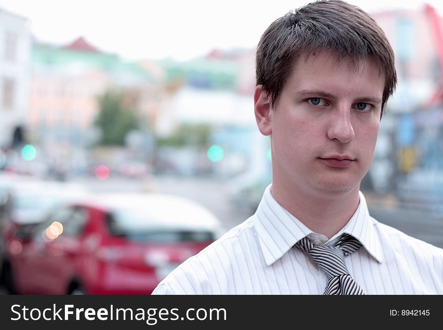 Portrait of the young businessman