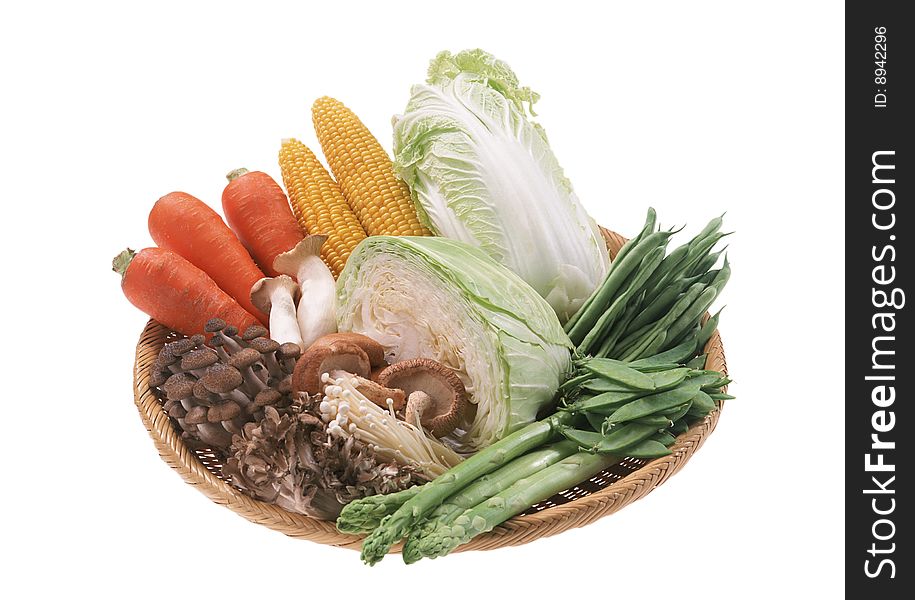 Vegetables isolated on white background