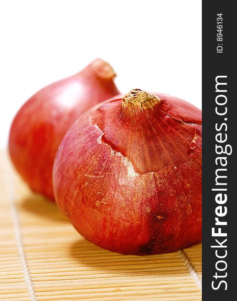 Closeup Macro capture on Red Onion. Closeup Macro capture on Red Onion