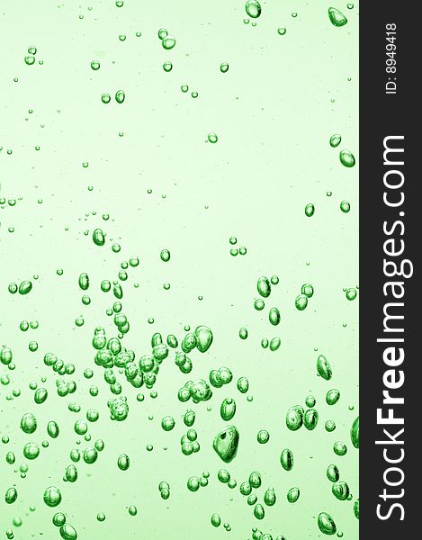 Background with splashing water.Green water