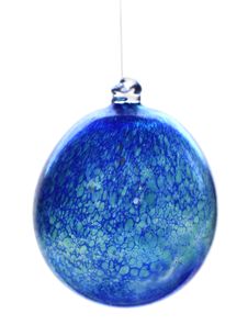 Blue Transparent Glass Ball Stock Photography