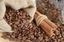 Coffee And Cinnamon Royalty Free Stock Photography Coffee And Cinnamon Royalty Free Stock Photography