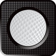 Golf Ball Web Button Stock Photos