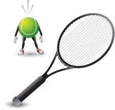 Tennis Racket And Tennis Ball Character Royalty Free Stock Images Tennis Racket And Tennis Ball Character Royalty Free Stock Images