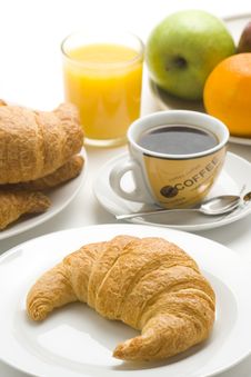 Continental Breakfast Of Coffee And Croissants Stock Images Continental Breakfast Of Coffee And Croissants Stock Images