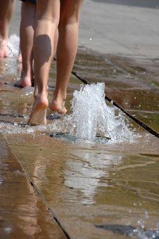 Feet In Cold Water Stock Photos