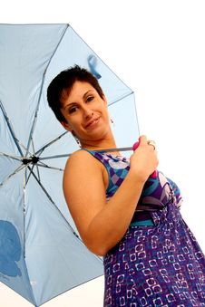 Woman With Umbrella Stock Images Woman With Umbrella Stock Images