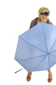 Fashion Model With Umbrella Stock Images Fashion Model With Umbrella Stock Images