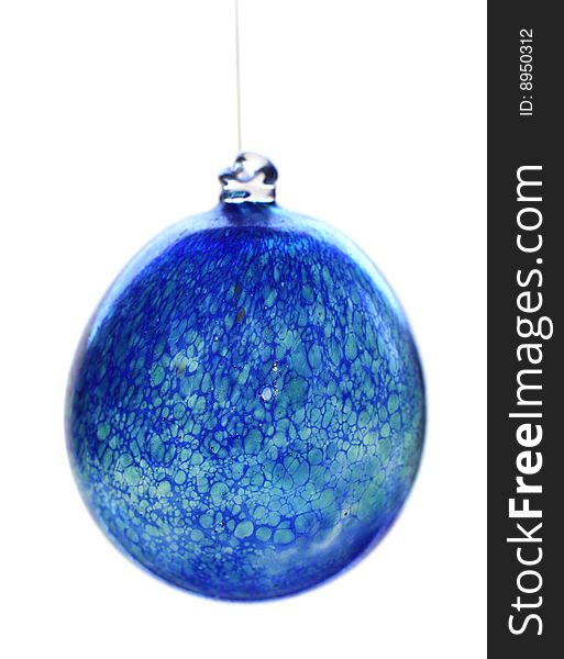 Blue transparent glass ball