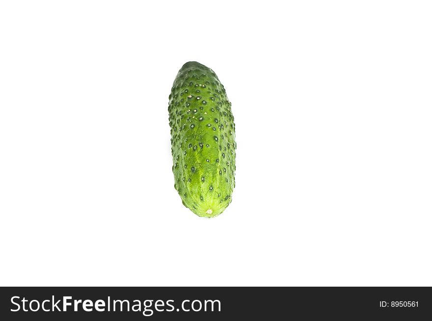 Green Cucumber Isolated On White