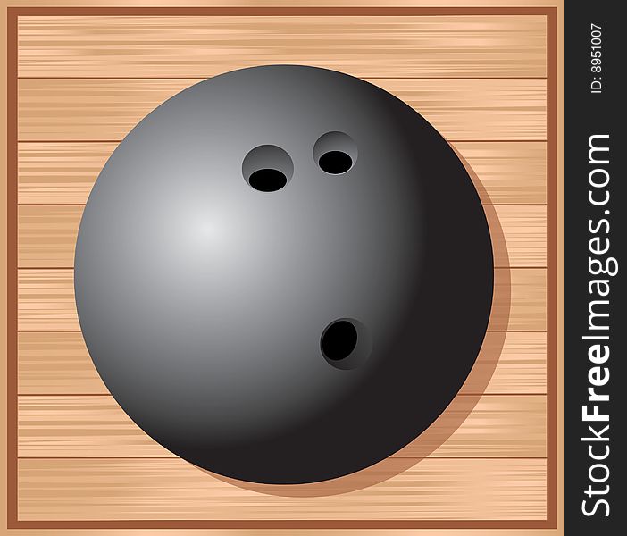 Bowling ball laid on the alley. Bowling ball laid on the alley