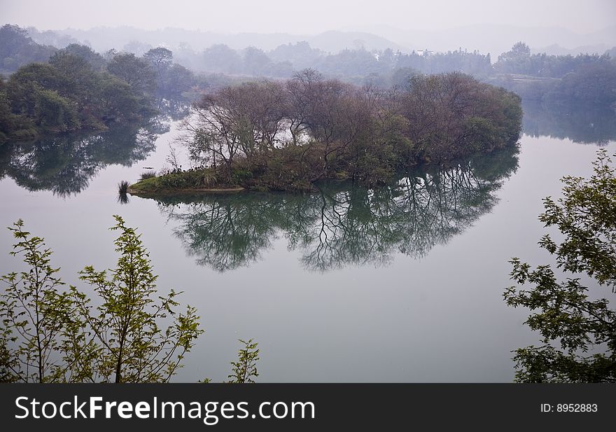 River in autumn in the south of china