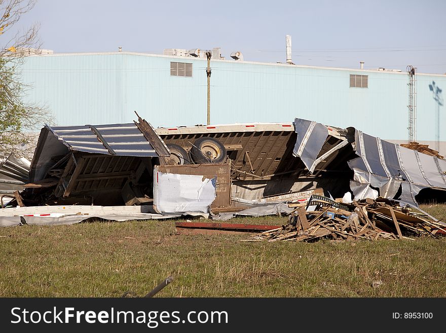 Tornado leaves trail of death, destruction ,fast moving storms hit almost without warning,this use to be a trucking company. Tornado leaves trail of death, destruction ,fast moving storms hit almost without warning,this use to be a trucking company