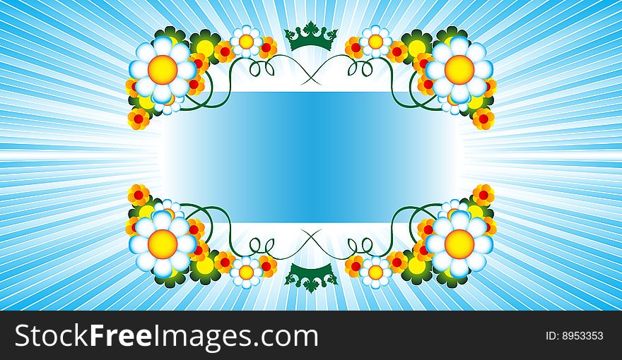 Floral banner with place for your text