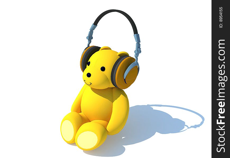 Background picture of Music teddy-bear